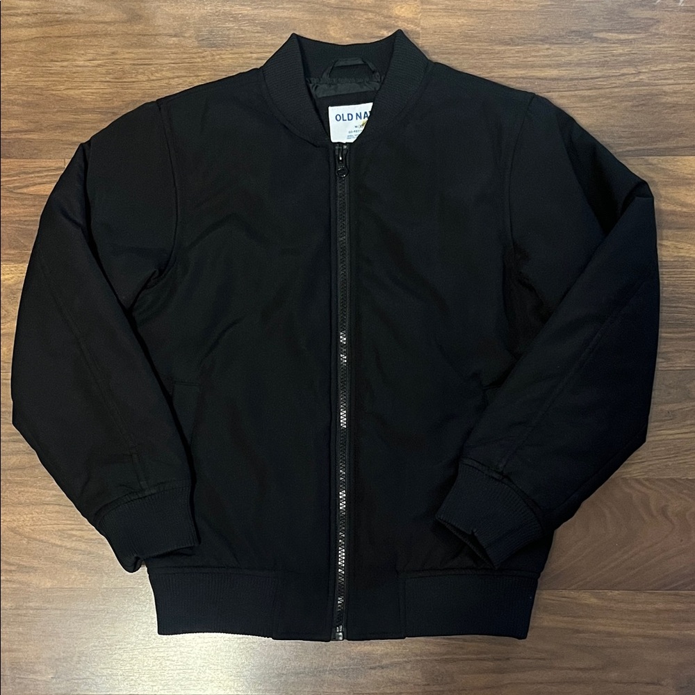 Old Navy boys Black Bomber Jacket